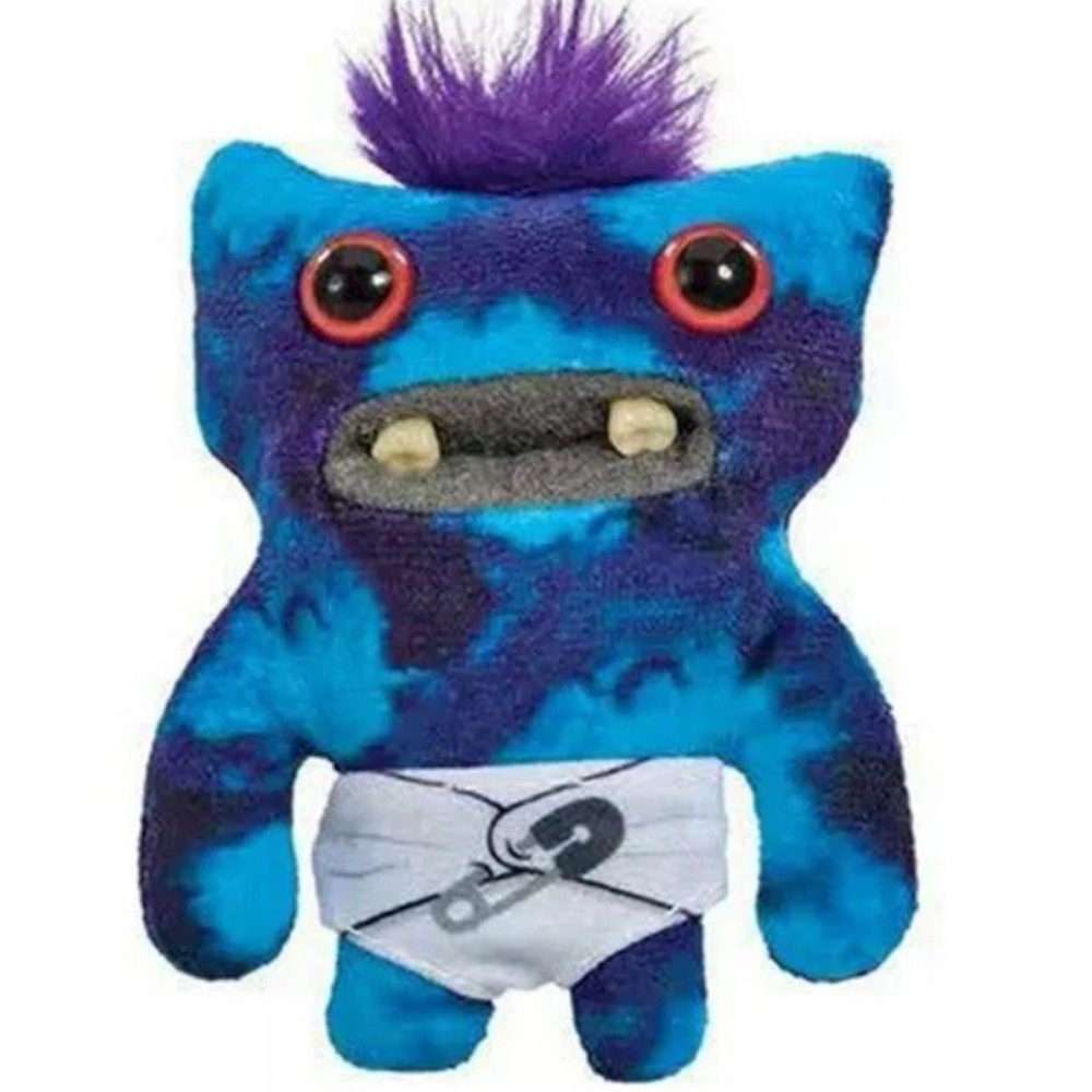 Quirky Blue FUGLER and Purple Stuffed Monster Toy